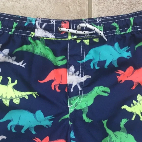 Carter’s Boys Dinosaur Rash Guard and Swim Shorts Trunks - Picture 7 of 12